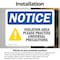 Signmission Isolation Area Please Practice Sign, Vinyl Decal, 10in W x 7in L, 2PK OS-2PACK-NS-D-710-L-13728 - alternate 5